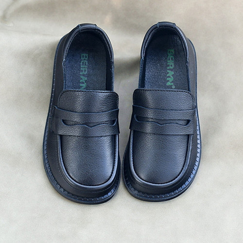 【头层牛皮】一脚蹬儿童洋气皮鞋