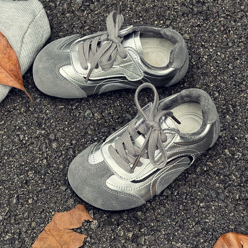 银色泡芙丑萌大头鞋儿童德训鞋女童鞋子2025新款秋冬加绒运动板鞋,童鞋/婴儿鞋/亲子鞋,运动鞋,淘宝优惠券,粉丝福利购,淘宝优惠卷