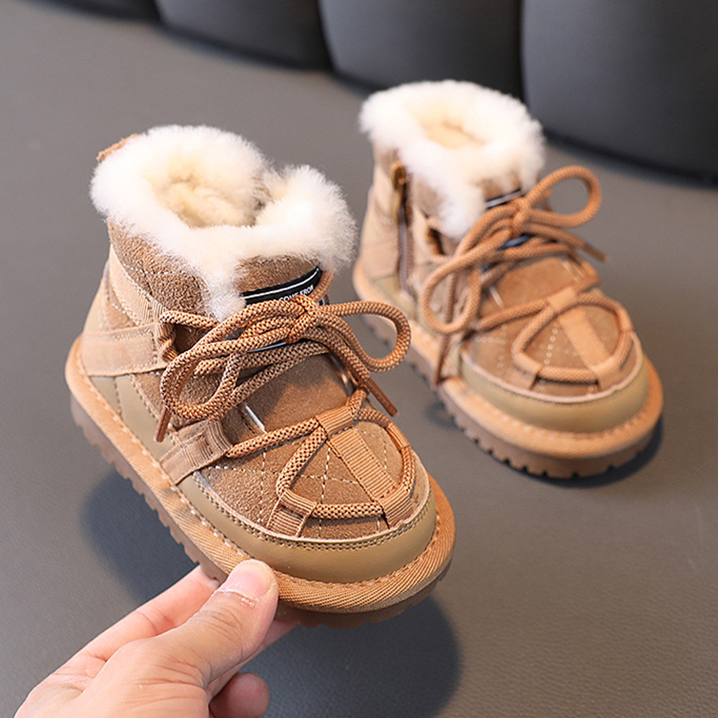 【书萌正品】加厚保暖儿童雪地靴