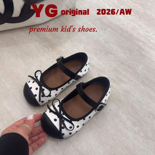 【YYG正品】韩系波点公主皮鞋