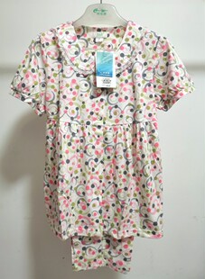 棉花堡家居服女春夏季睡衣短袖长裤纯棉套装柔软舒适轻盈透气甜美