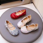 2025春新款 软底儿童亮片单鞋 小女孩演出鞋 女童公主鞋 宝宝水晶童鞋