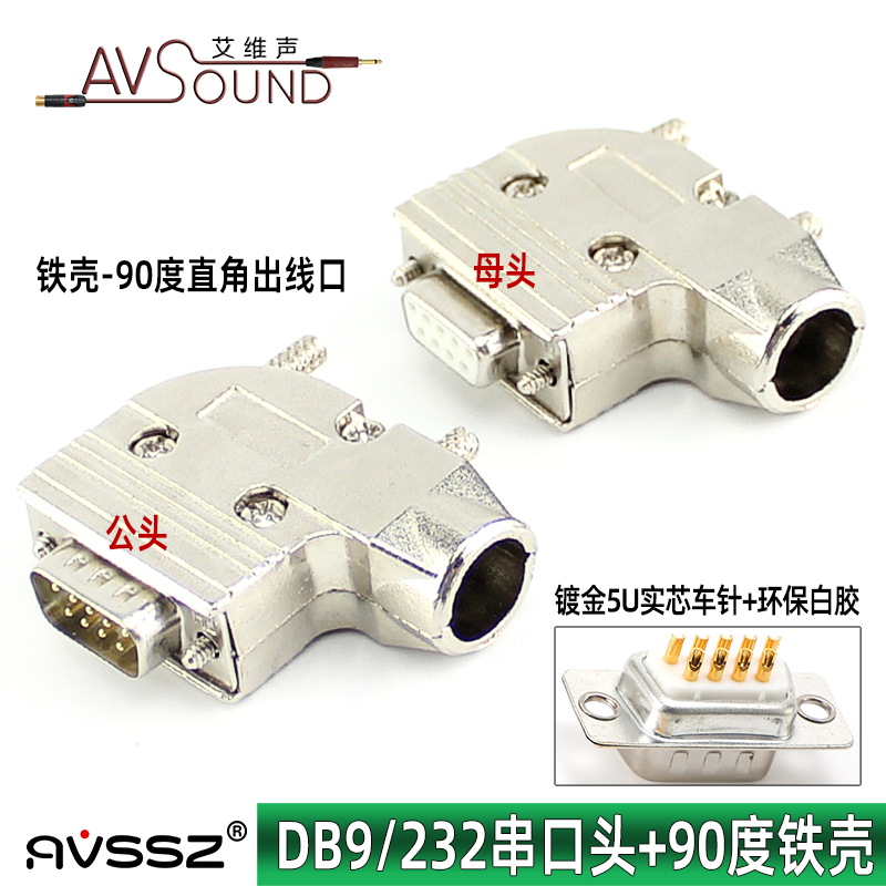 232公头金属外壳90直角