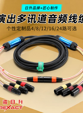日升4路卡农头音频信号线缆多芯