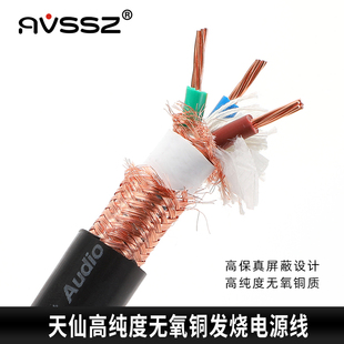 无氧铜发烧级音响电源线粗散线4平方天仙配家庭影院hifi升级线diy