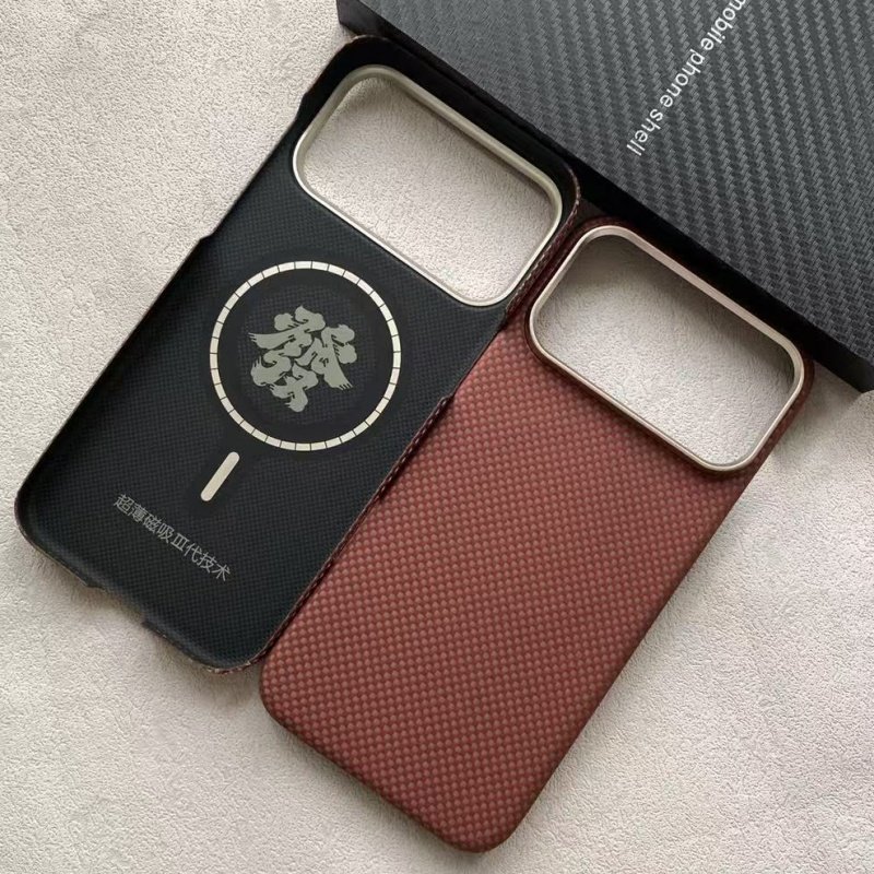 适用新款iPhone17promax凯夫拉手机壳磁吸全包苹果17碳纤维保护套轻薄防摔官网正品芳纶防滑磨砂商务潮牌硬壳