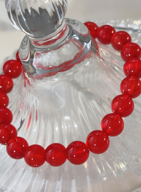 天然7A鸽血红玛瑙手链女