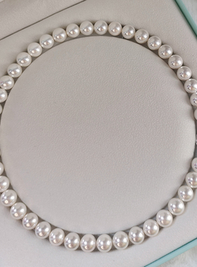 925银澳白珍珠项链女正圆强光