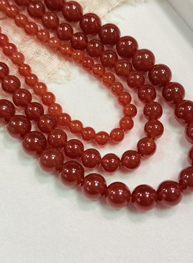 新年贺岁7A天然高冰红玛瑙项链女