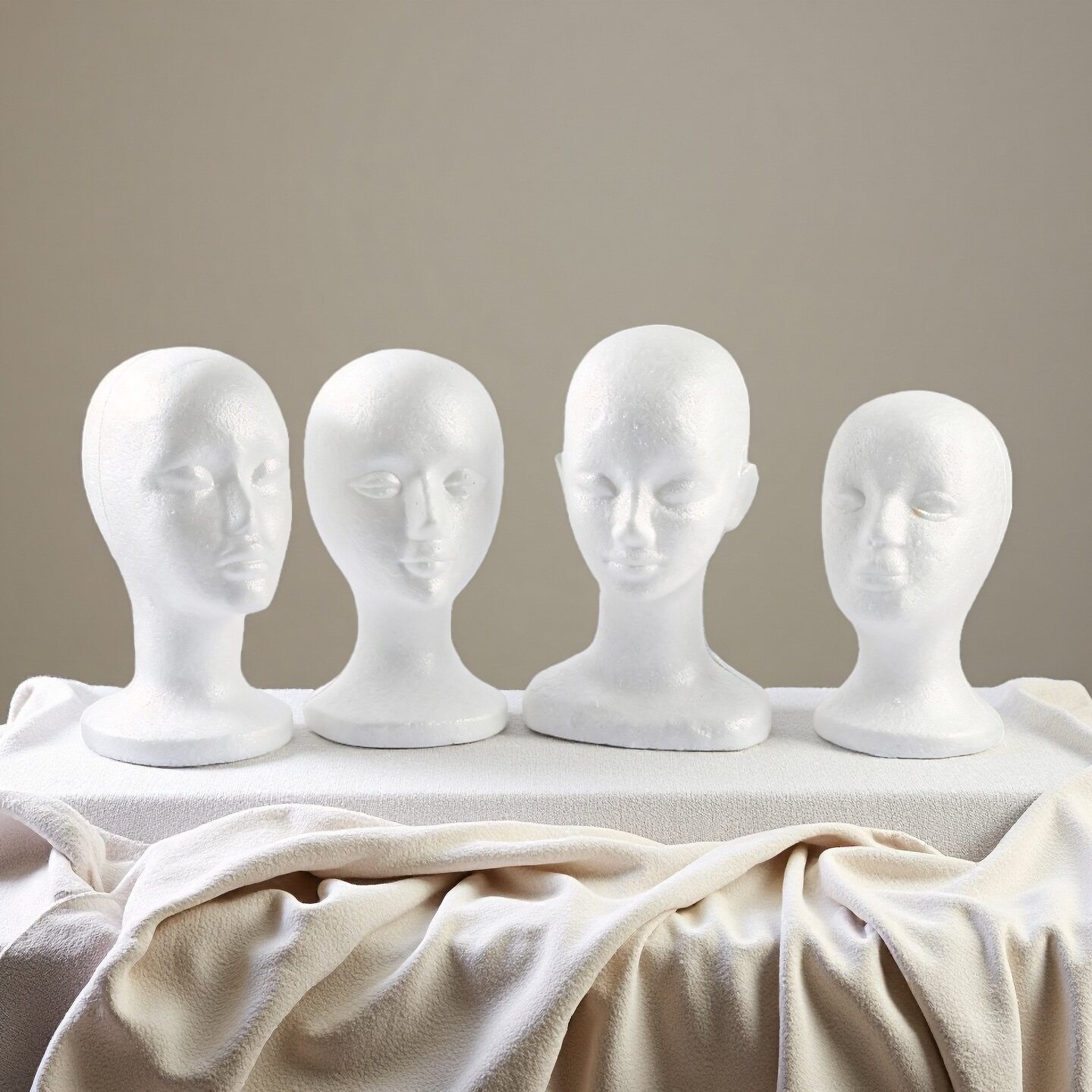 泡沫头假人头展示假发帽子围巾