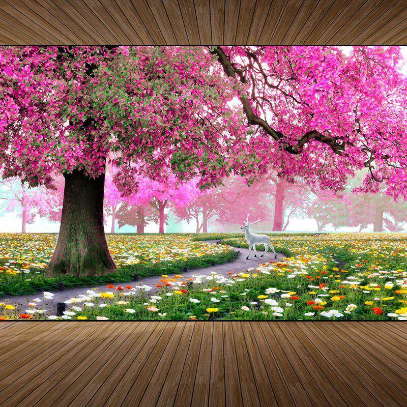 墙贴壁画壁纸风景画山水画挂画贴画贴纸墙纸自粘客厅装饰画背景墙