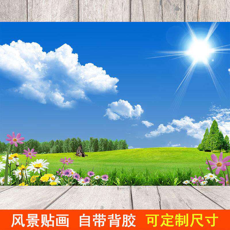 自粘防水墙贴画山然风景