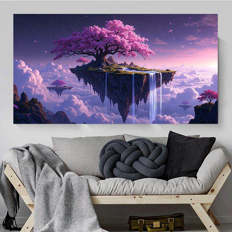 动漫海报墙贴卧室宿舍唯美风景壁画墙面遮丑装饰贴纸墙纸自粘贴画