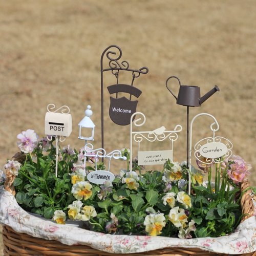 铁艺迷你小水桶花盆户外摆件