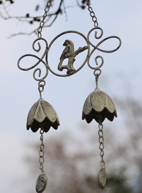 铁艺复古做旧风铃挂件