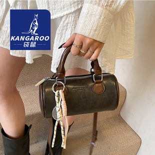 袋鼠斜跨包 手提包女士精致高档上班防水杂物高级感外出小拎包