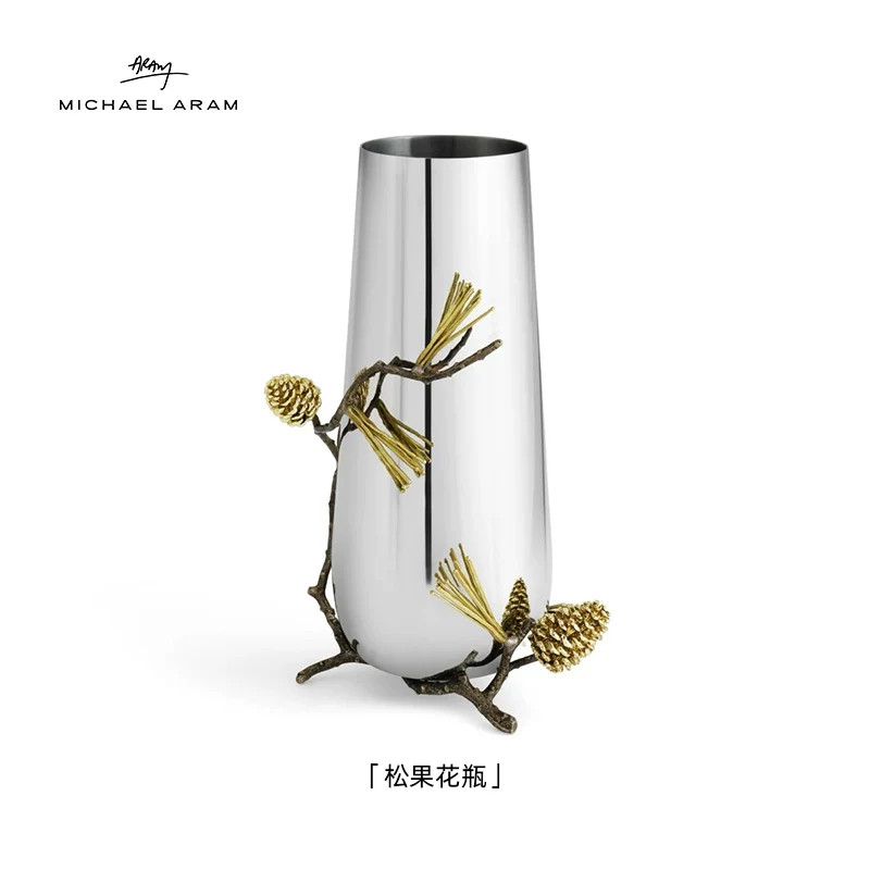 Michael Aram松果系列花瓶手工鲜花瓶摆件插花新年结婚礼物