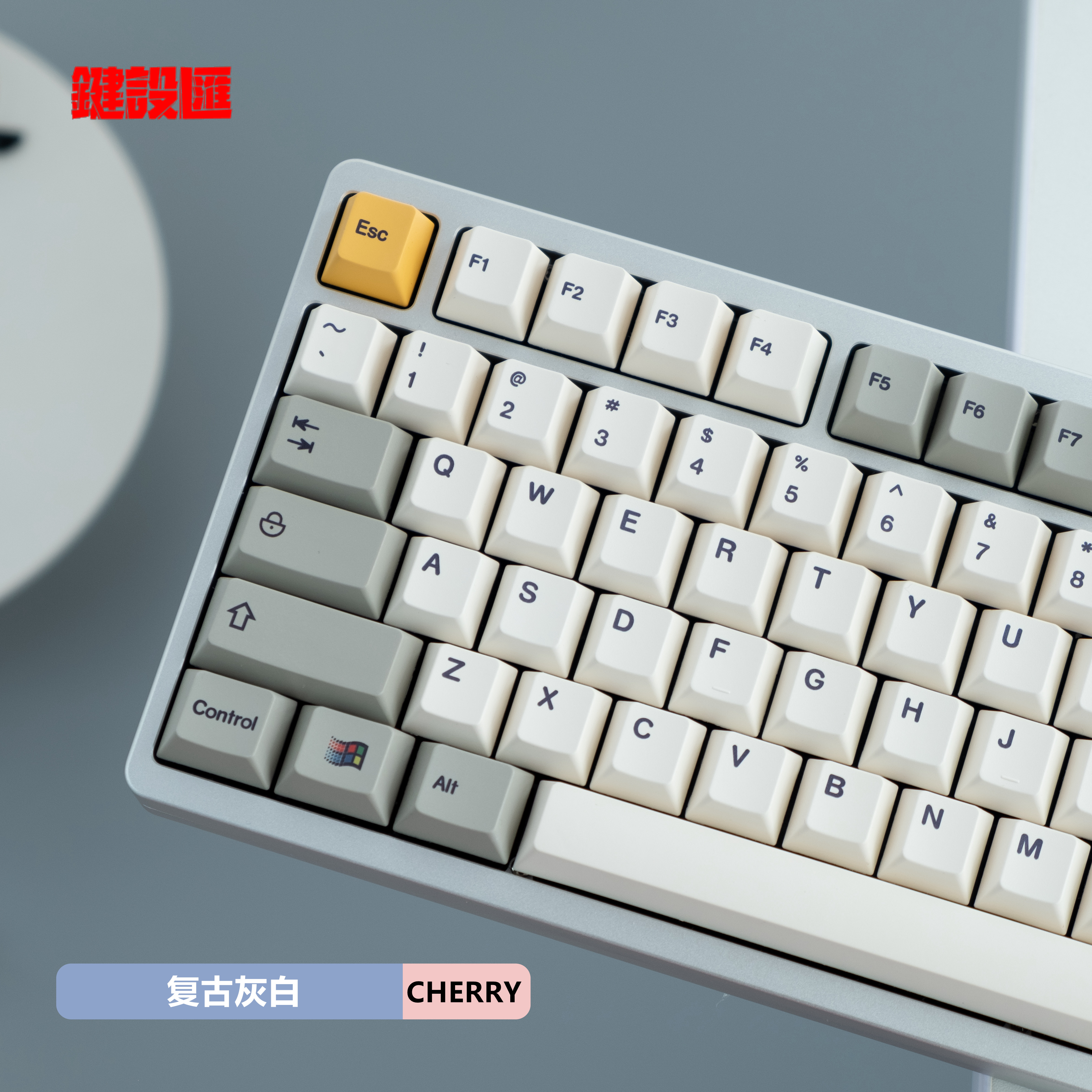 RETRO复古灰白 Cherry高度键帽 PBT 热升华 139键小全套 重工业 电脑硬件/显示器/电脑周边 键盘 原图主图