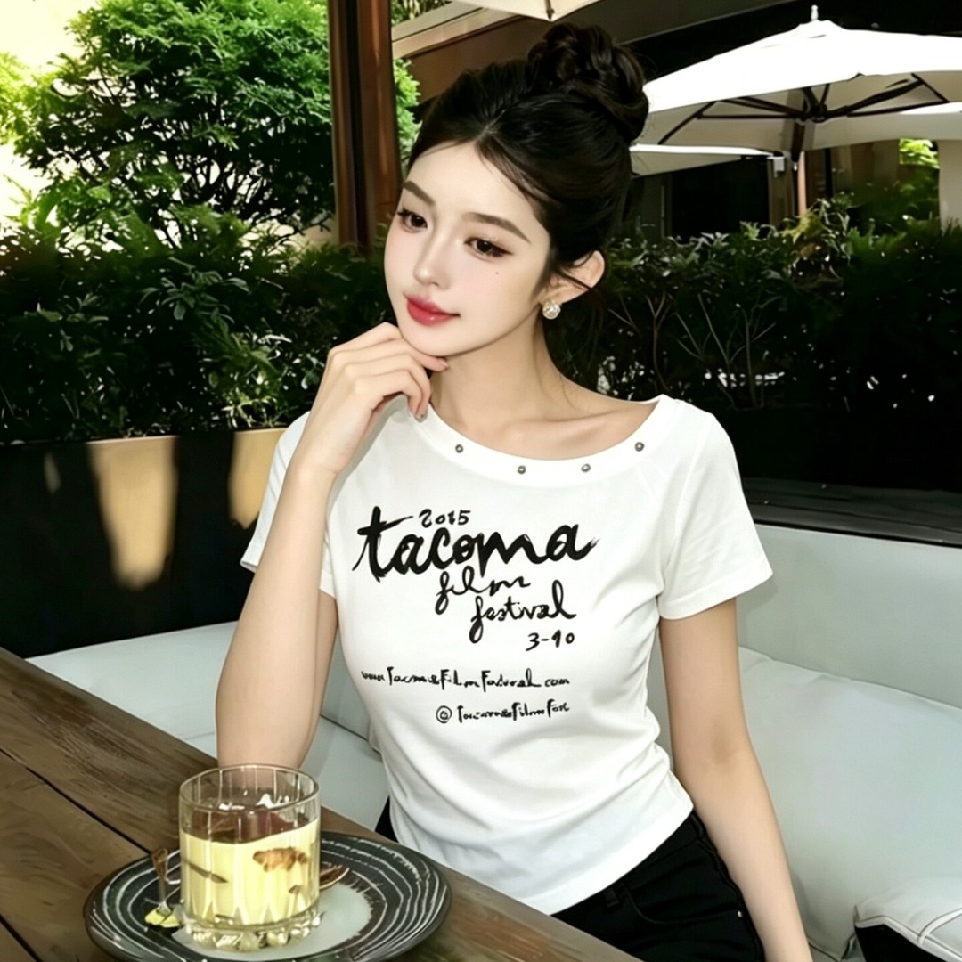 夏季韩版字母短袖T恤女显瘦