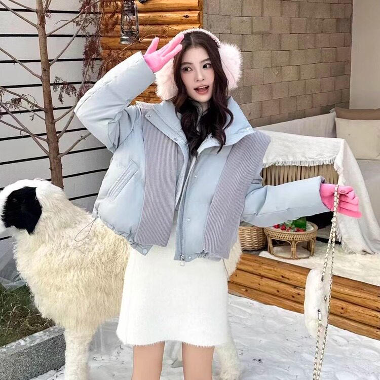 小个子泡芙短款羽绒棉服女2025冬