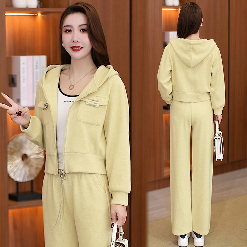 时尚套装女2025秋季新款设计感小众洋气显瘦气质百搭卫衣两件套潮