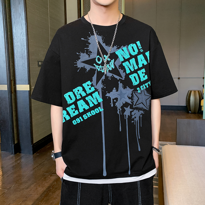 男士短袖恤韓版潮流新款夏季潮牌半袖打底衫上衣服