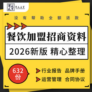 小吃奶茶火锅餐饮连锁品牌加盟招商手册财务服务管理合同协议模板
