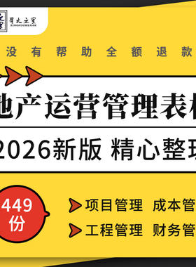 地产公司人力资源行政财务项目开发报建工程成本采购招标表格模板