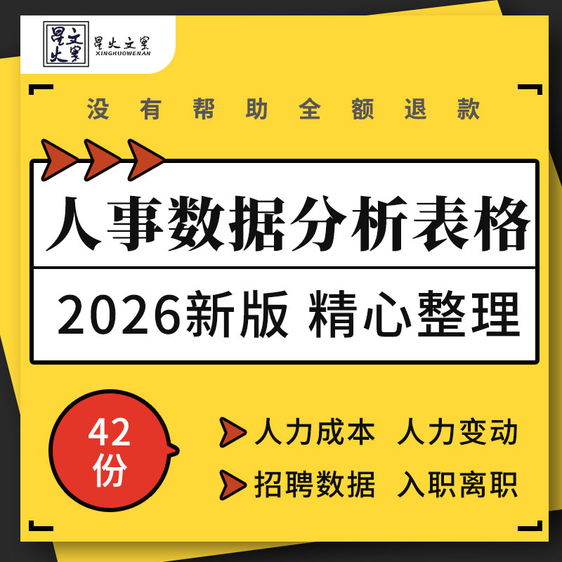 企业公司人力资源成本支出入职离职数据人员变动分析统计表格模板