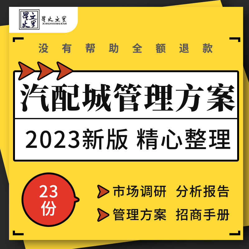 汽配行业市场调研分析报告汽配城产业园招商手册物业管理营销方案