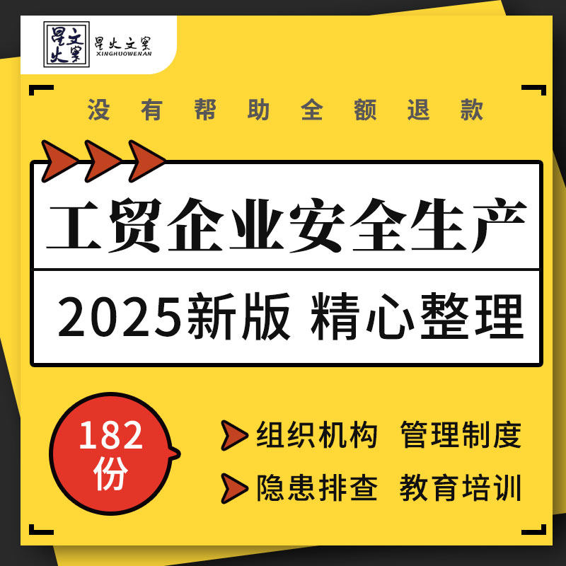 工贸企业安全生产目标组织机构管理制度绩效考核隐患排查治理资料