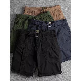 男休闲修身 短裤 纯色三分四分裤 潮牌弹力3分4分工装 夏季 超短裤