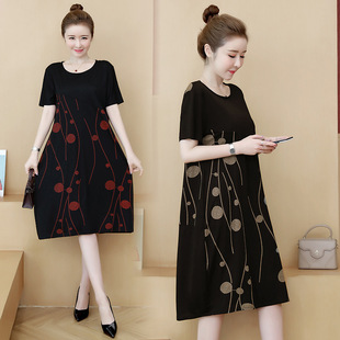 高端洋气减龄遮肚显瘦妈妈大码 女装 胖mm裙子 夏季 连衣裙2025新款