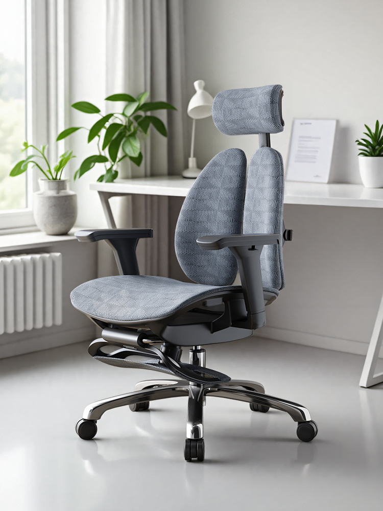 办公椅子结实耐用久坐舒适椅护腰人体工学透气网布大体重职工座椅