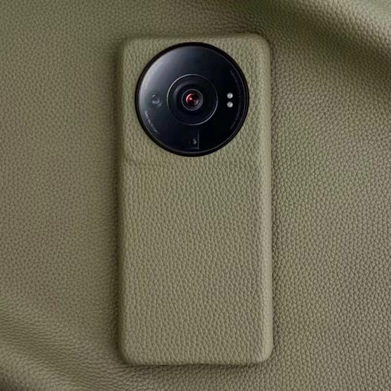 适用小米12SUltra手机壳14Ultra荔枝纹15Ultra头层皮大孔素皮小米13半包13ultra超薄小米裸机11ultra