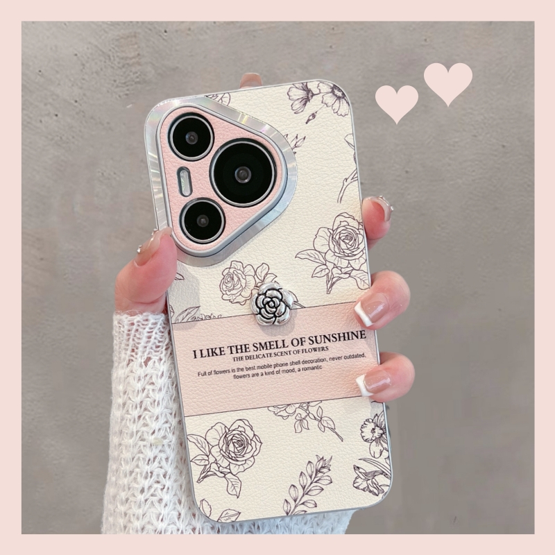 华为pura70手机壳70pro玫瑰花