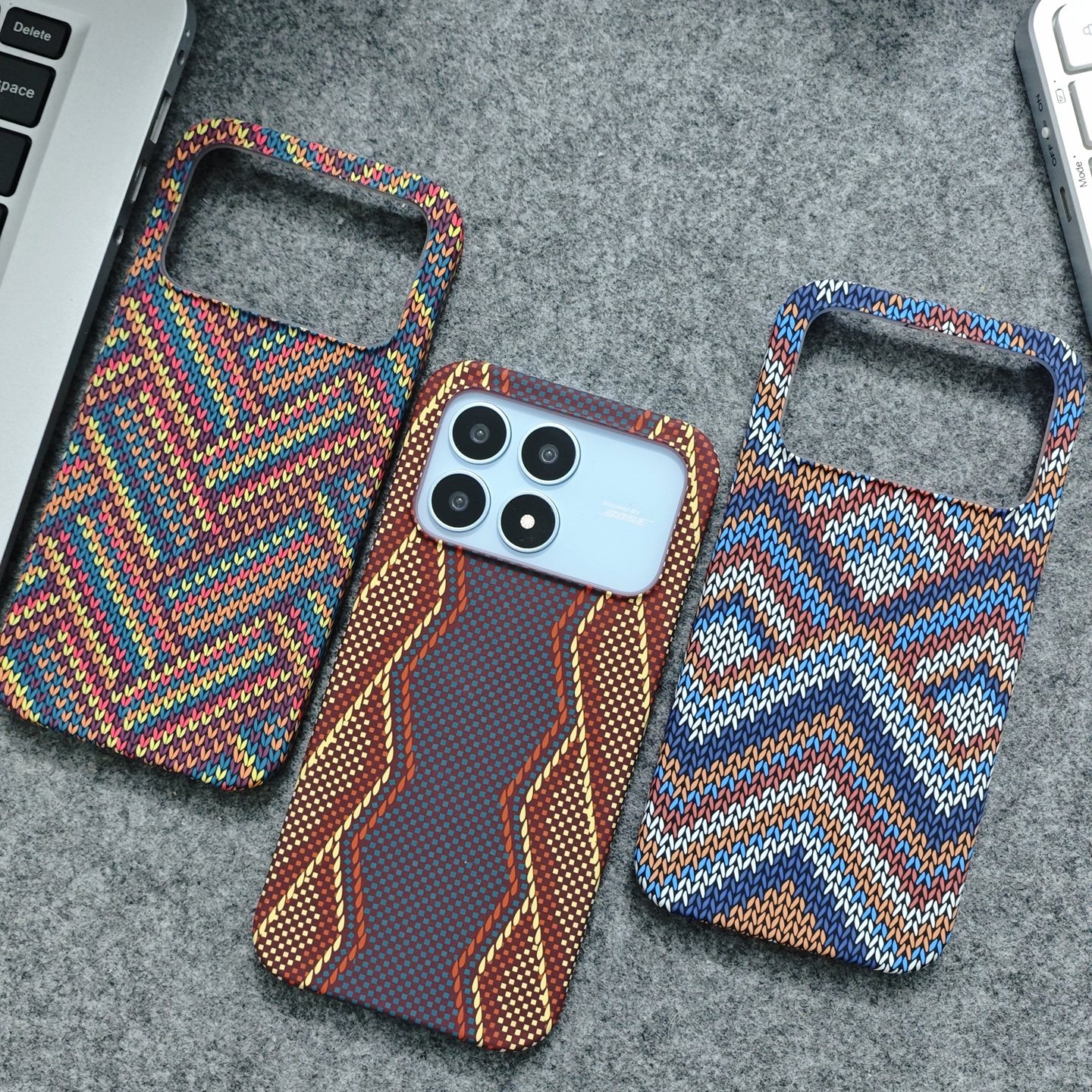 夜光浮雕适用红米K90手机壳k80pro外壳K70火山口15ultra超薄17promax硬壳半包防摔碳纤维纹15ultra/14ultra