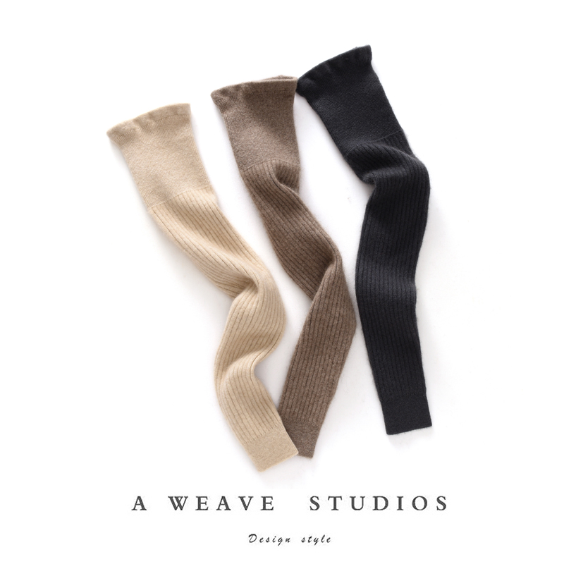 康塞妮100%纯山羊绒长筒护腿套护膝保暖老寒腿女士秋冬防寒过膝袜