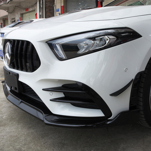 适用奔驰A级A200L A180L A45 A35前后大风刀亮条雾灯风刀中网侧裙