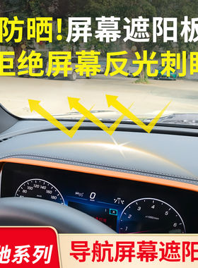 适用奔驰E级E300L C级C260L GLC GLBGLE A级仪表盘屏幕导航遮阳挡