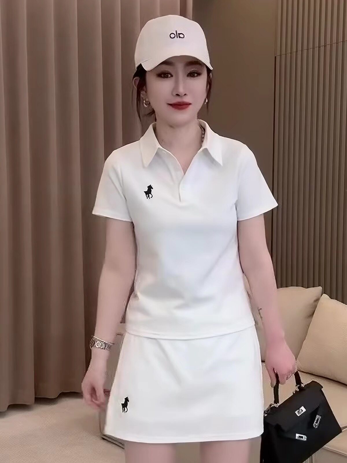 2026新款休闲运动套装裙女夏韩版小个子短袖polo衫短裙网球两件套