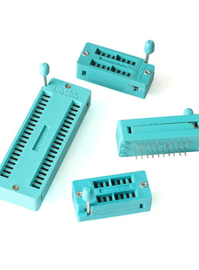 绿色锁紧座 活座 耐高温 单片机底座 插座 14/16/20/24/28/40P