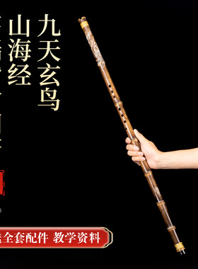 山海经玄鸟洞箫高端学生八孔箫雕刻紫竹进阶考级演奏洞箫