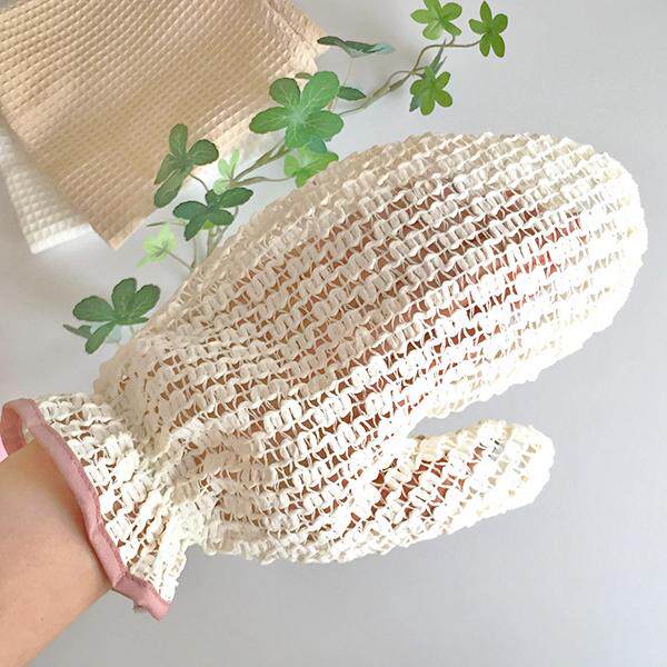 日本制和纸棉沐浴手套去角质搓背巾不疼成人后背清洁搓灰泥洗澡巾