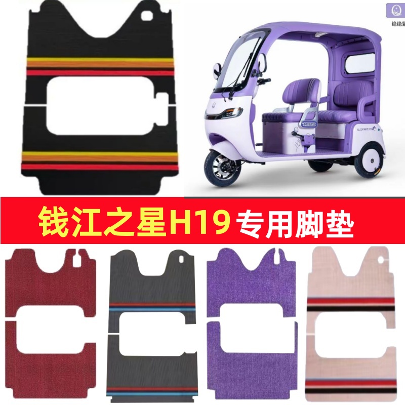 钱江之星H19专用三轮车脚垫电动车脚踏垫防水防滑雪妮丝篷车地垫