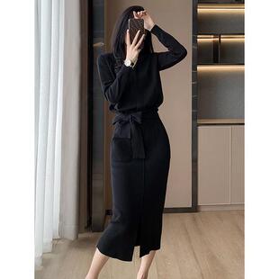 别致漂亮商场同款 裙女春神毛衣搭配半身裙两件套 明星轻奢针织套装