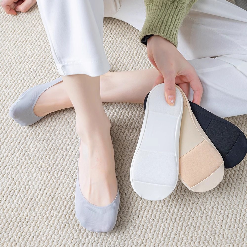冰丝船袜女士夏季薄款防滑高跟鞋袜子海绵底纯棉浅口不掉跟隐形袜,女士内衣/男士内衣/家居服,船袜,淘宝优惠券,粉丝福利购,淘宝优惠卷