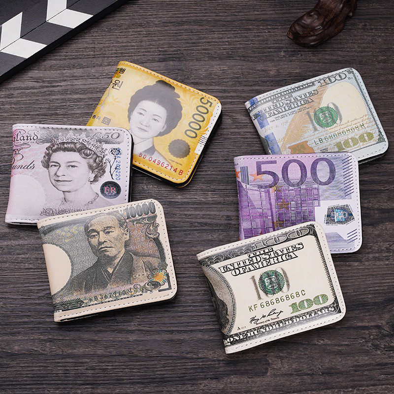 钱包男短款钱币创意印花个性好玩高品质多卡位钱夹卡包礼物礼品潮,箱包皮具/热销女包/男包,钱包,淘宝优惠券,粉丝福利购,淘宝优惠卷