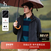 时尚 立领棉服通勤保暖外套上衣 Hazzys哈吉斯男士 经典 秋季 甄选