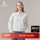 休闲宽松上衣潮 新款 商场同款 Hazzys哈吉斯翻领卫衣女2025秋季